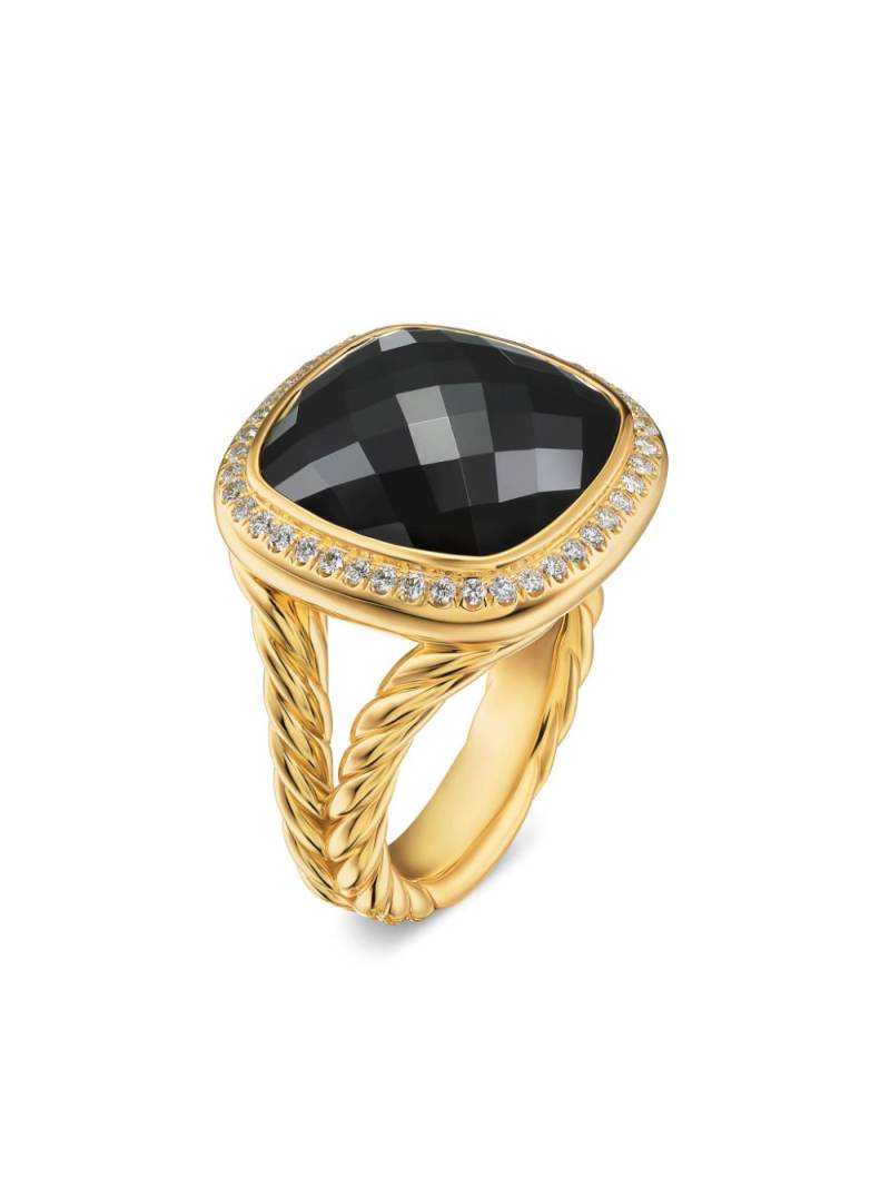 David Yurman 18kt yellow gold Albion onyx and diamond ring von David Yurman