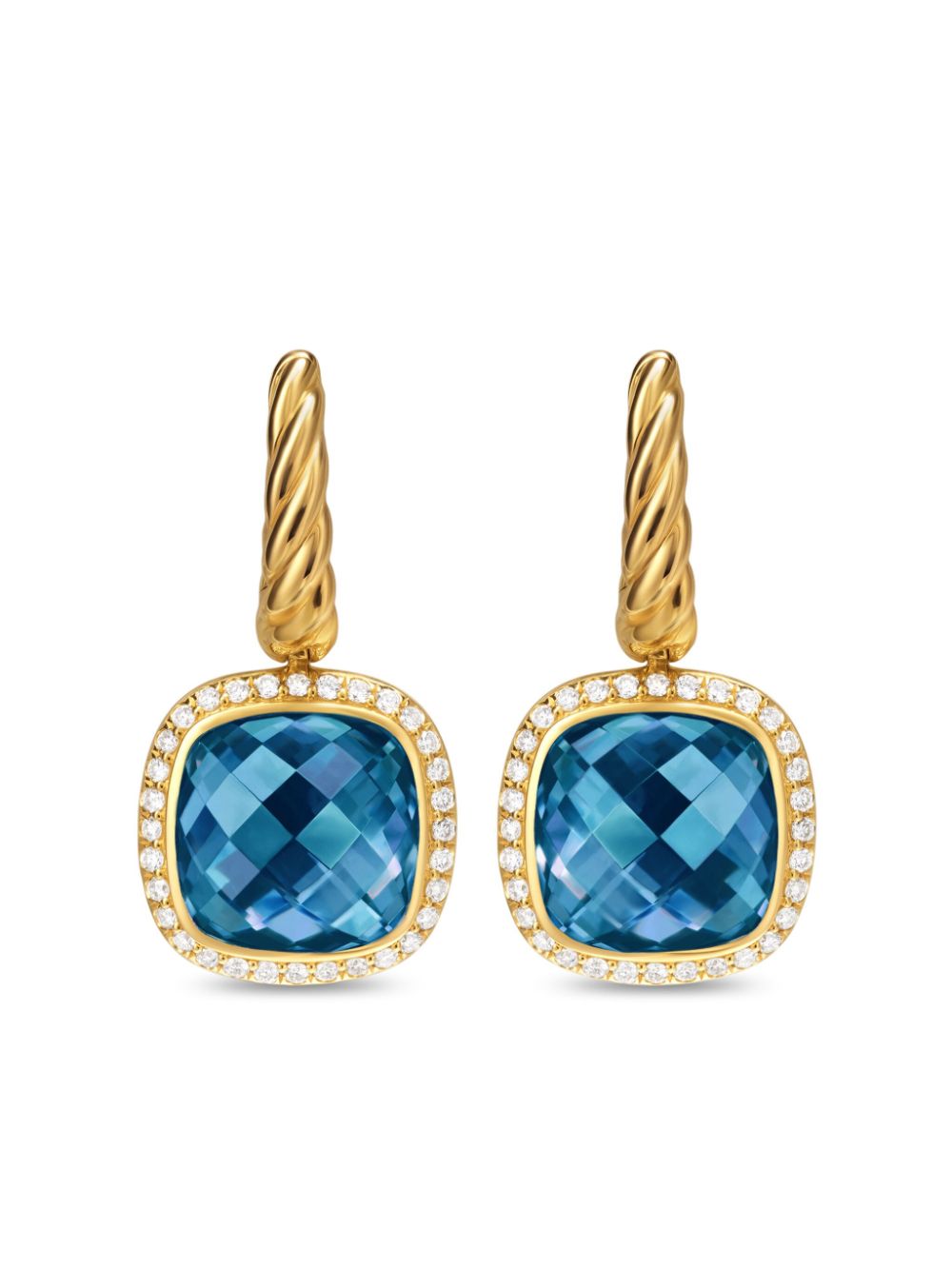 David Yurman 18kt yellow gold Albion topaz and diamond earrings von David Yurman