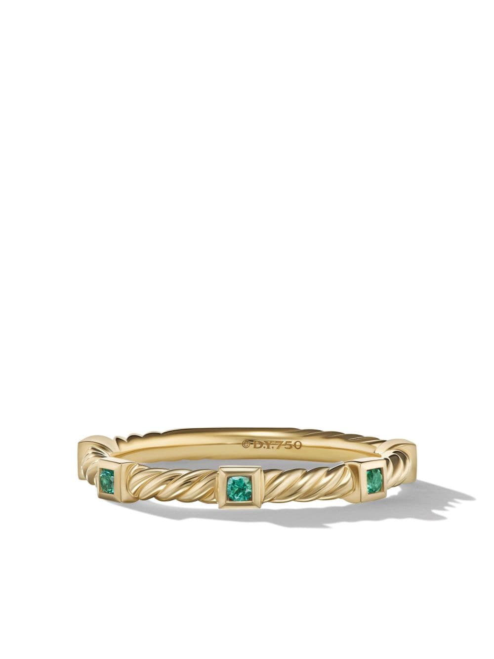 David Yurman 18kt yellow gold Cable Collectibles emerald ring von David Yurman