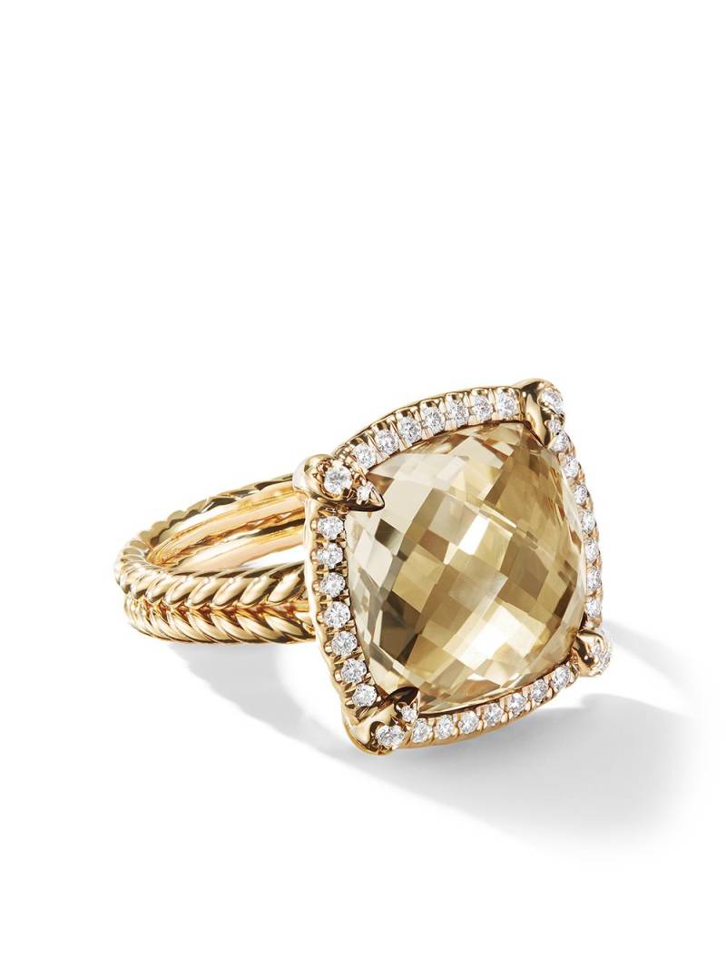 David Yurman 18kt yellow gold Châtelaine citrine and diamond ring von David Yurman