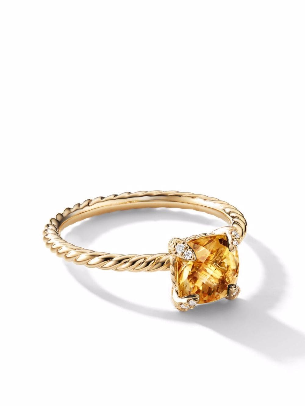 David Yurman 18kt yellow gold Chatelaine diamond ring von David Yurman