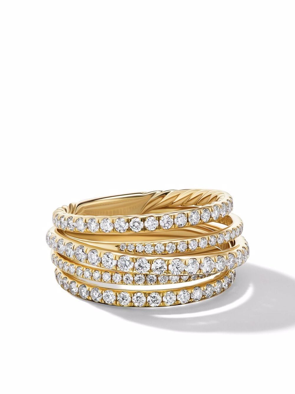 David Yurman 18kt yellow gold Crossover diamond ring von David Yurman