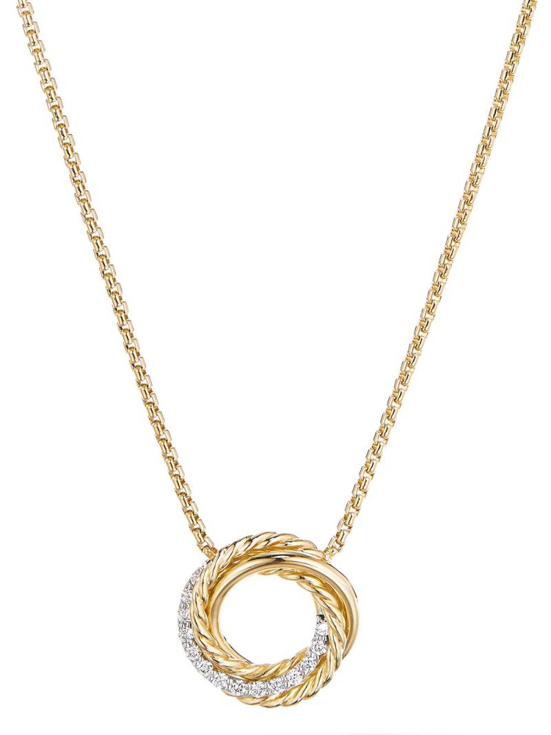 David Yurman 18kt yellow gold Crossover diamond necklace von David Yurman