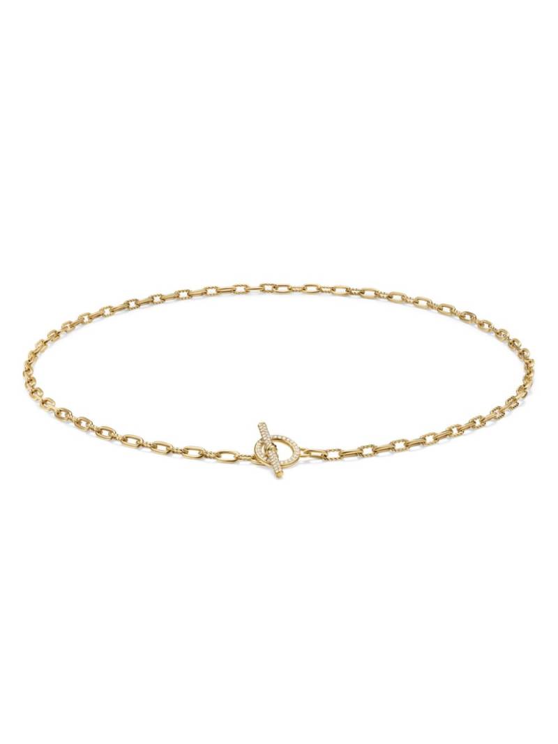 David Yurman 18kt yellow gold DY Madison® diamond necklace von David Yurman