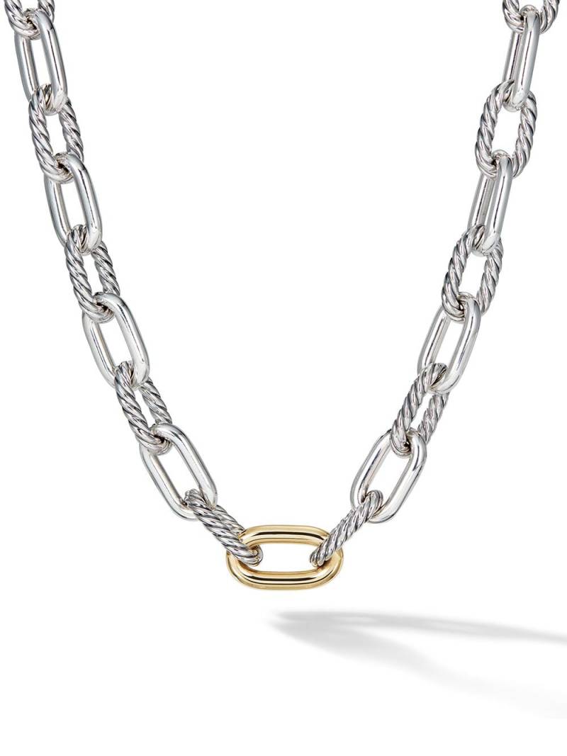 David Yurman 18kt yellow gold DY Madison large 13.5mm necklace - Silver von David Yurman