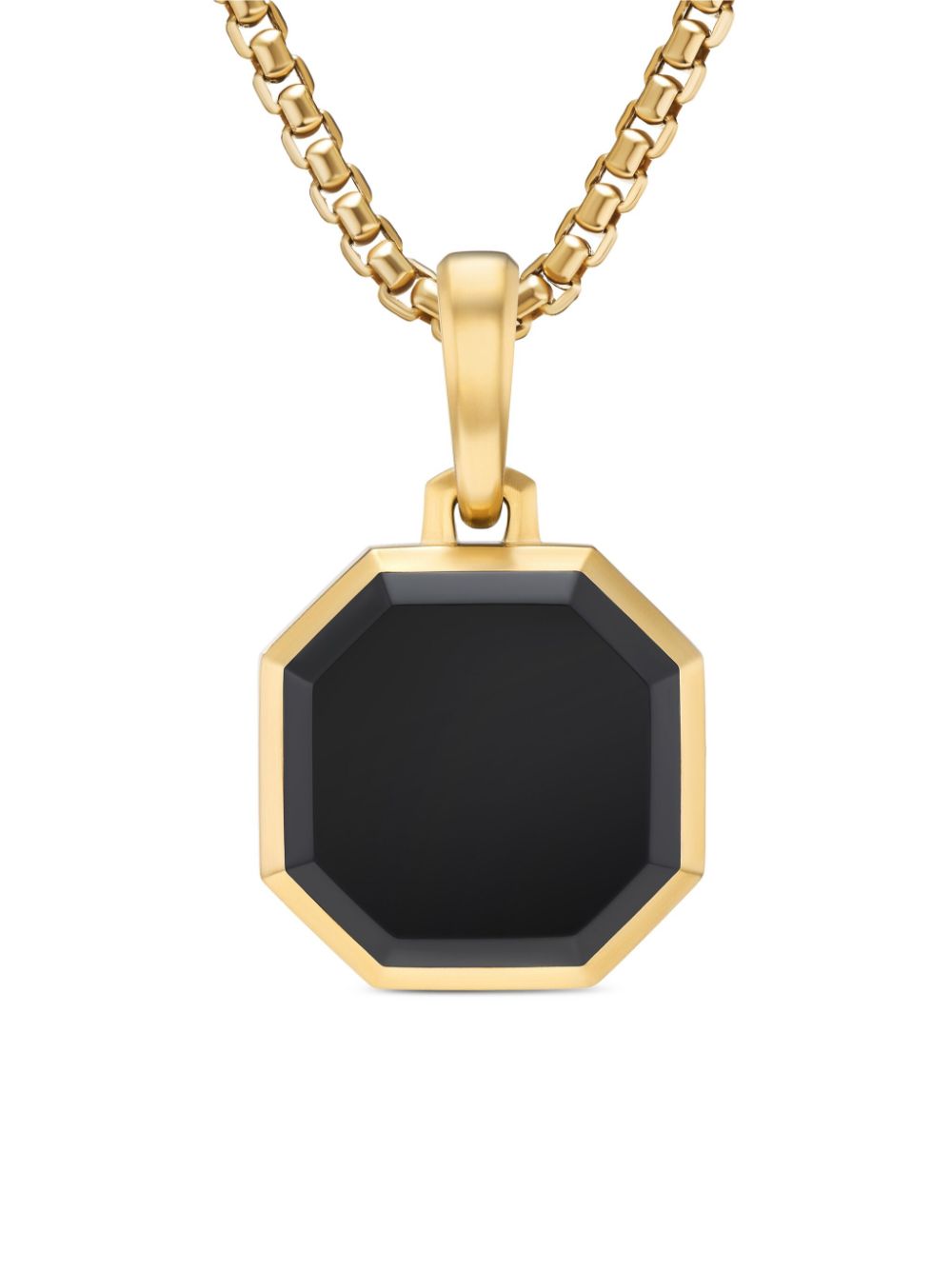 David Yurman 18kt yellow gold Faceted onyx amulet - Black von David Yurman