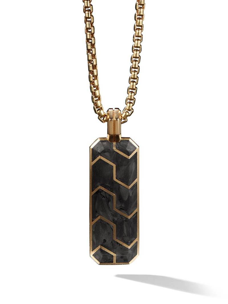 David Yurman 18kt yellow gold Forged Carbon ingot amulet von David Yurman