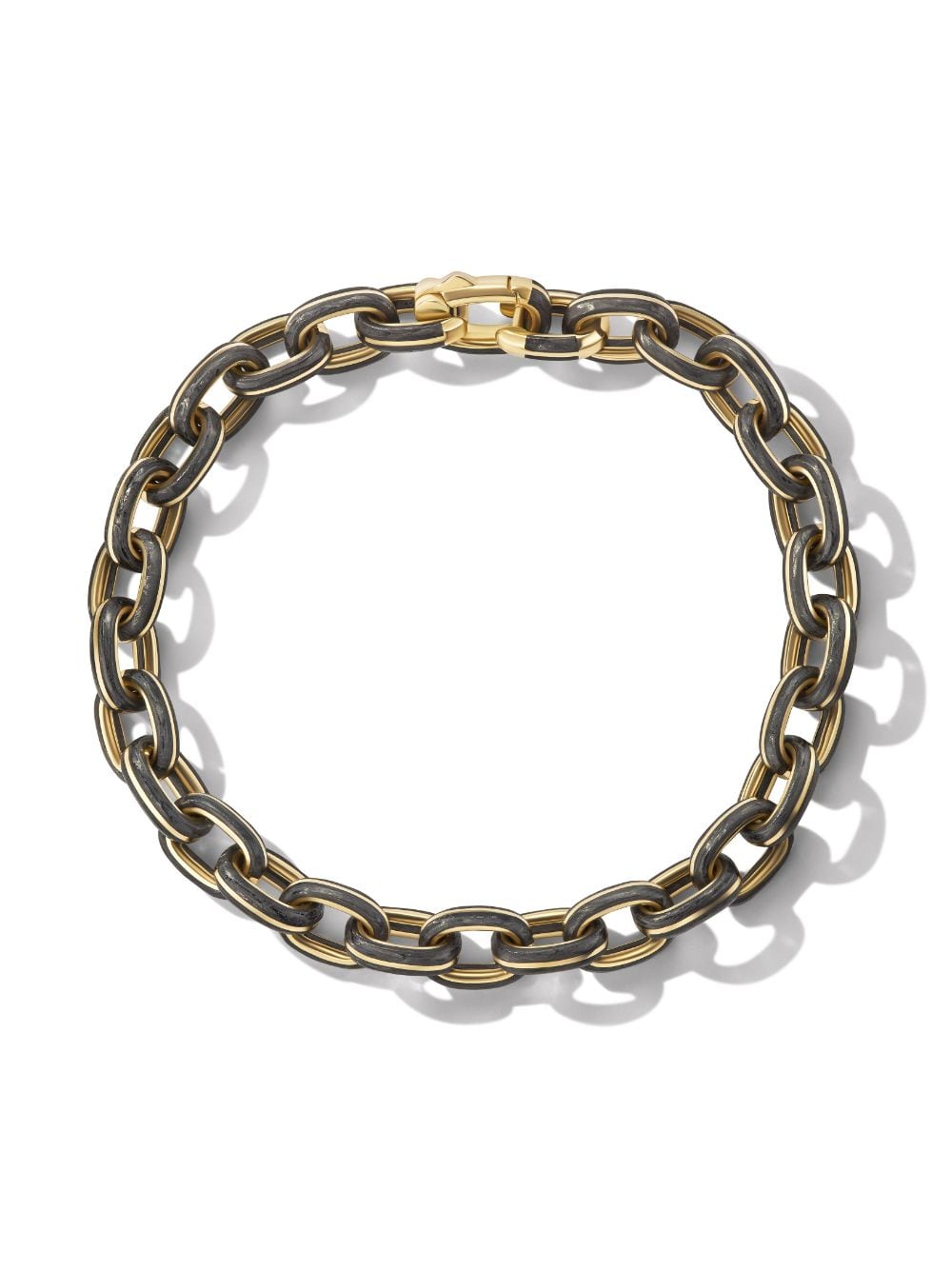 David Yurman 18kt yellow gold Forged Carbon link bracelet von David Yurman