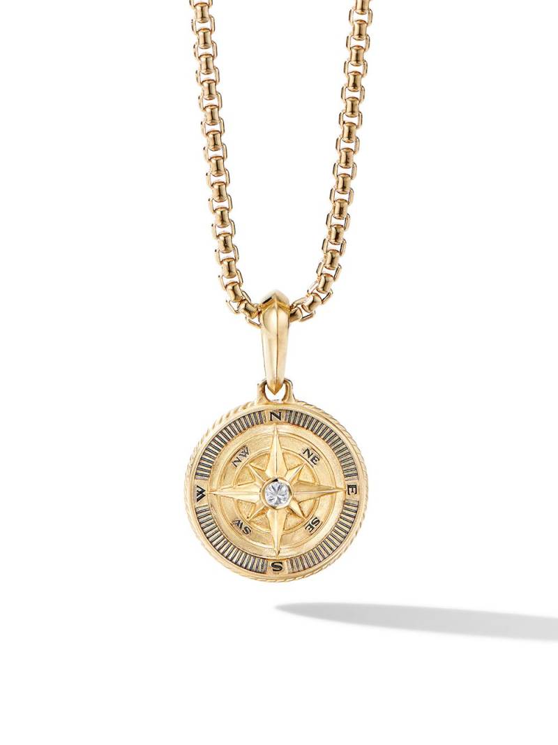 David Yurman 18kt yellow gold Maritime Compass diamond amulet von David Yurman