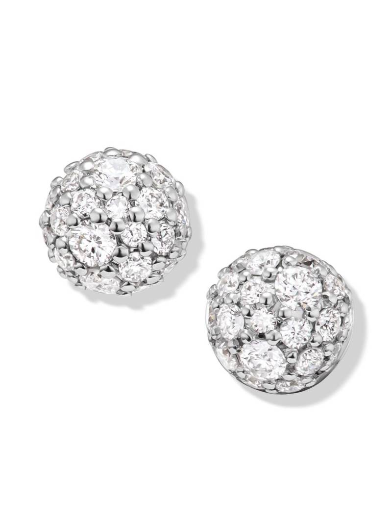 David Yurman 18kt yellow gold Petite Pavé diamond stud earrings - Silver von David Yurman