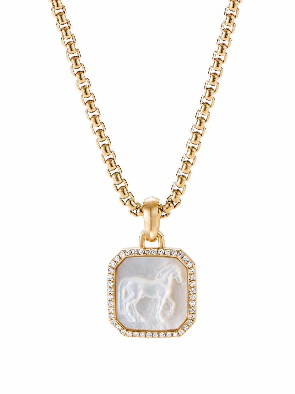 David Yurman 18kt yellow gold Petrvs Horse diamond amulet von David Yurman