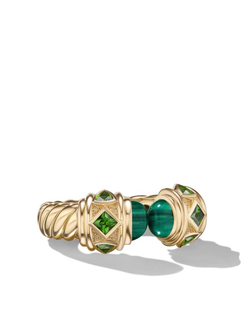 David Yurman 18kt yellow gold Renaissance malachite diopside ring von David Yurman