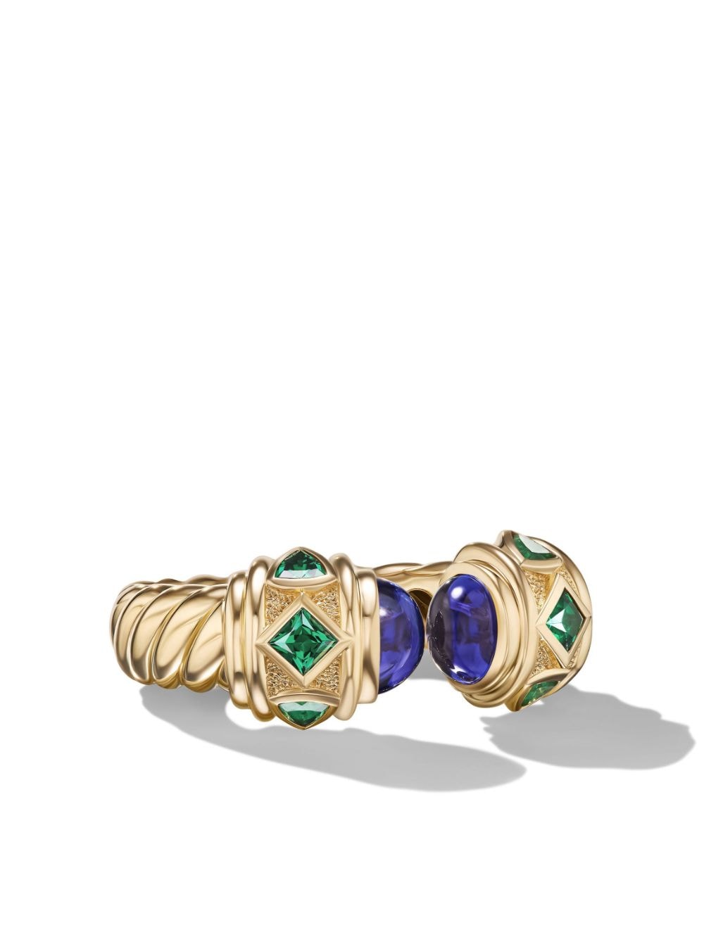 David Yurman 18kt yellow gold Renaissance tanzanite tsavorite ring von David Yurman