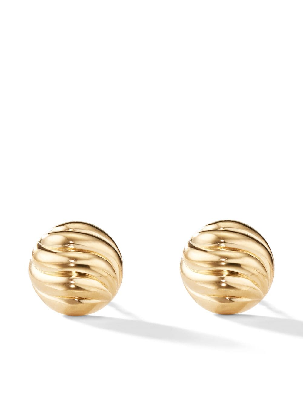 David Yurman 18kt yellow gold Sculpted Cable stud earrings von David Yurman