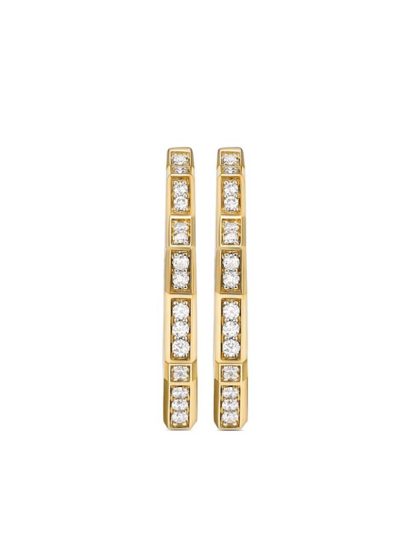 David Yurman 18kt yellow gold Stax diamond hoop earrings von David Yurman