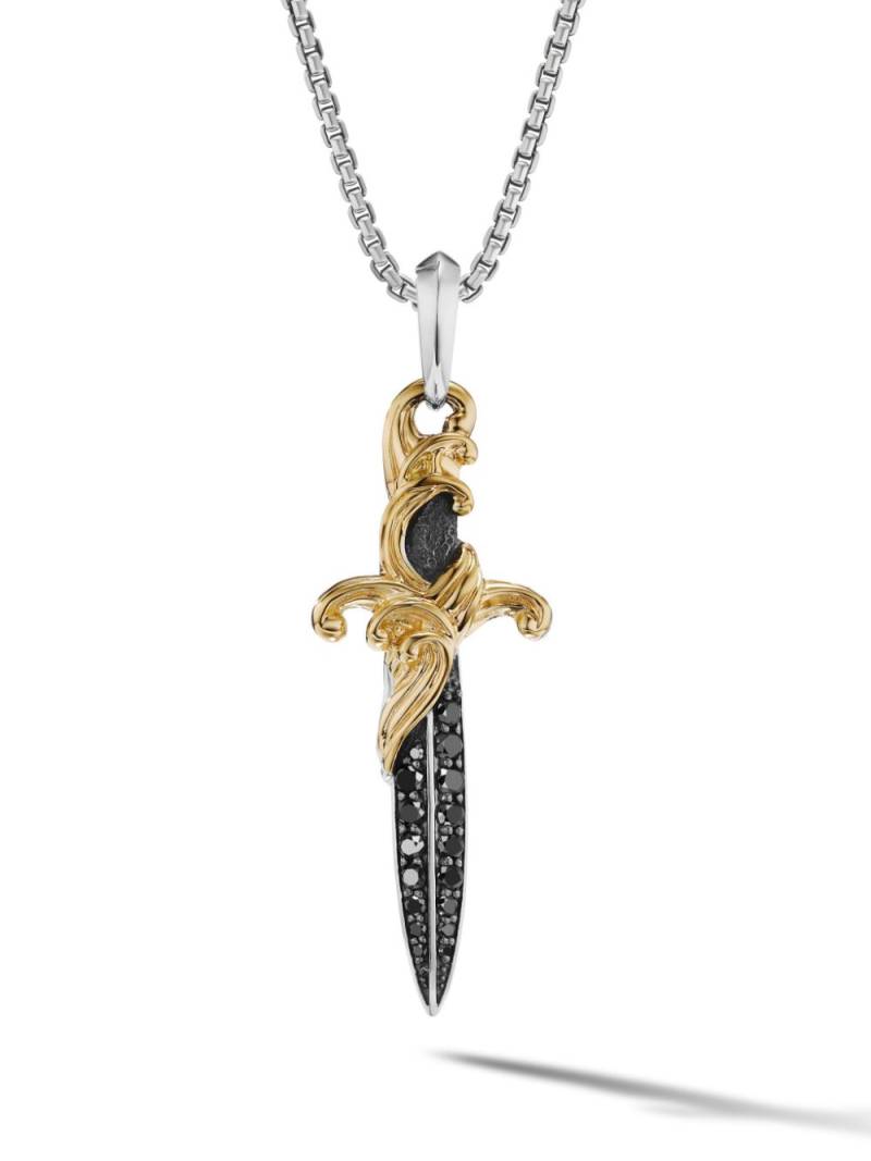 David Yurman 18kt yellow gold Waves Dagger diamond pendant - Silver von David Yurman