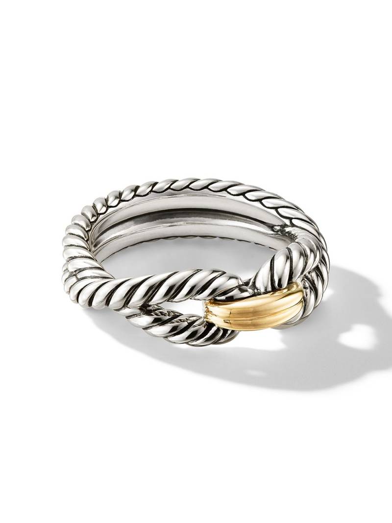 David Yurman 18kt yellow gold and sterling silver Cable Loop band ring von David Yurman