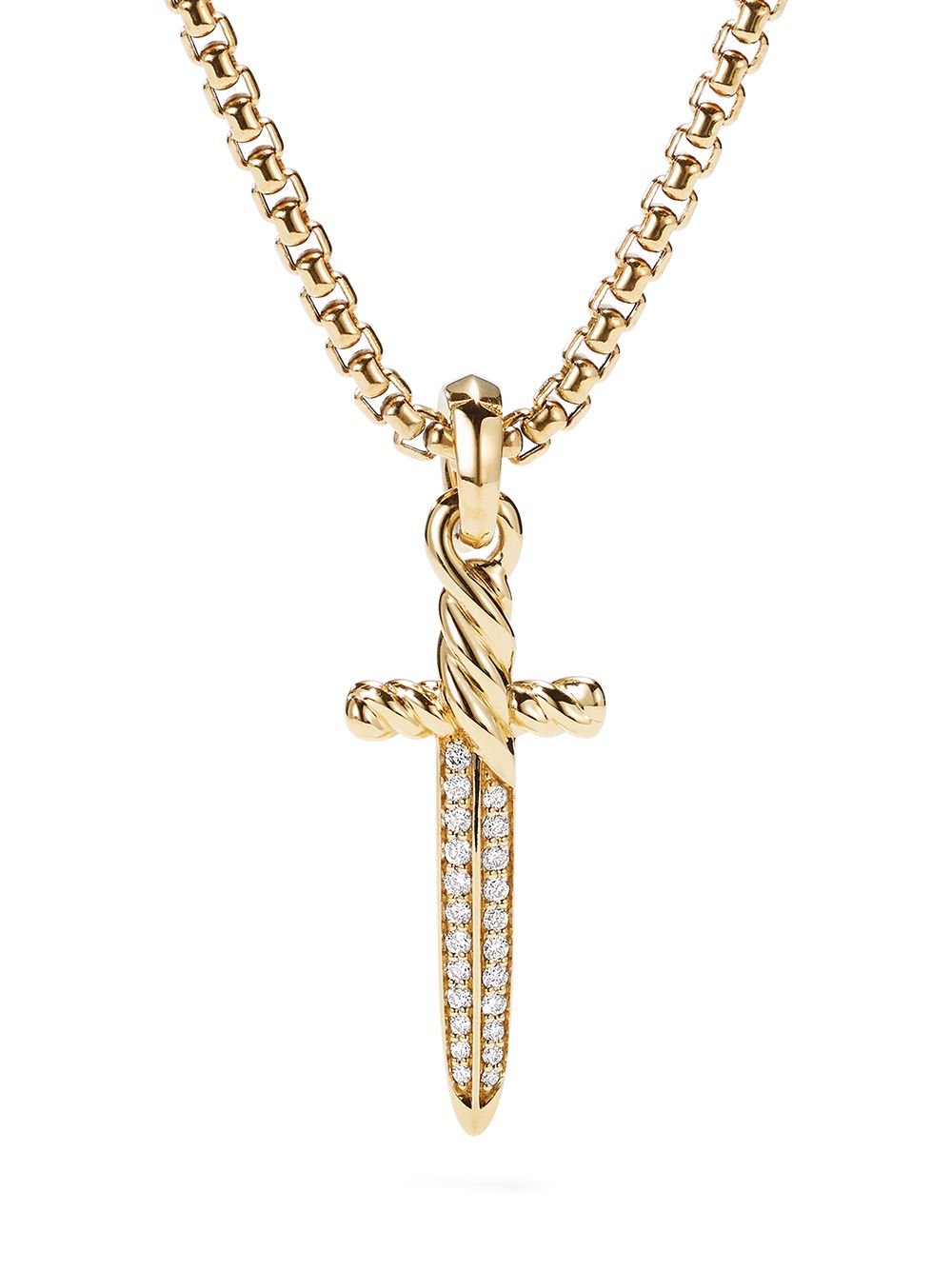 David Yurman 18kt yellow gold diamond Petrvs Dagger charm enhancer von David Yurman