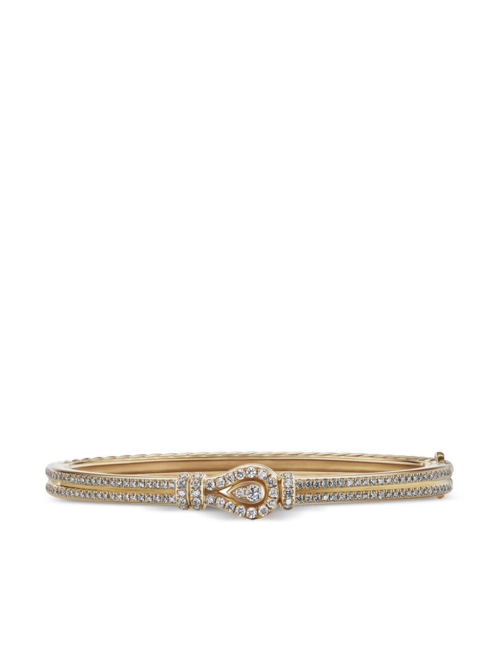 David Yurman 18kt yellow gold diamond Thoroughbred Loop bracelet von David Yurman