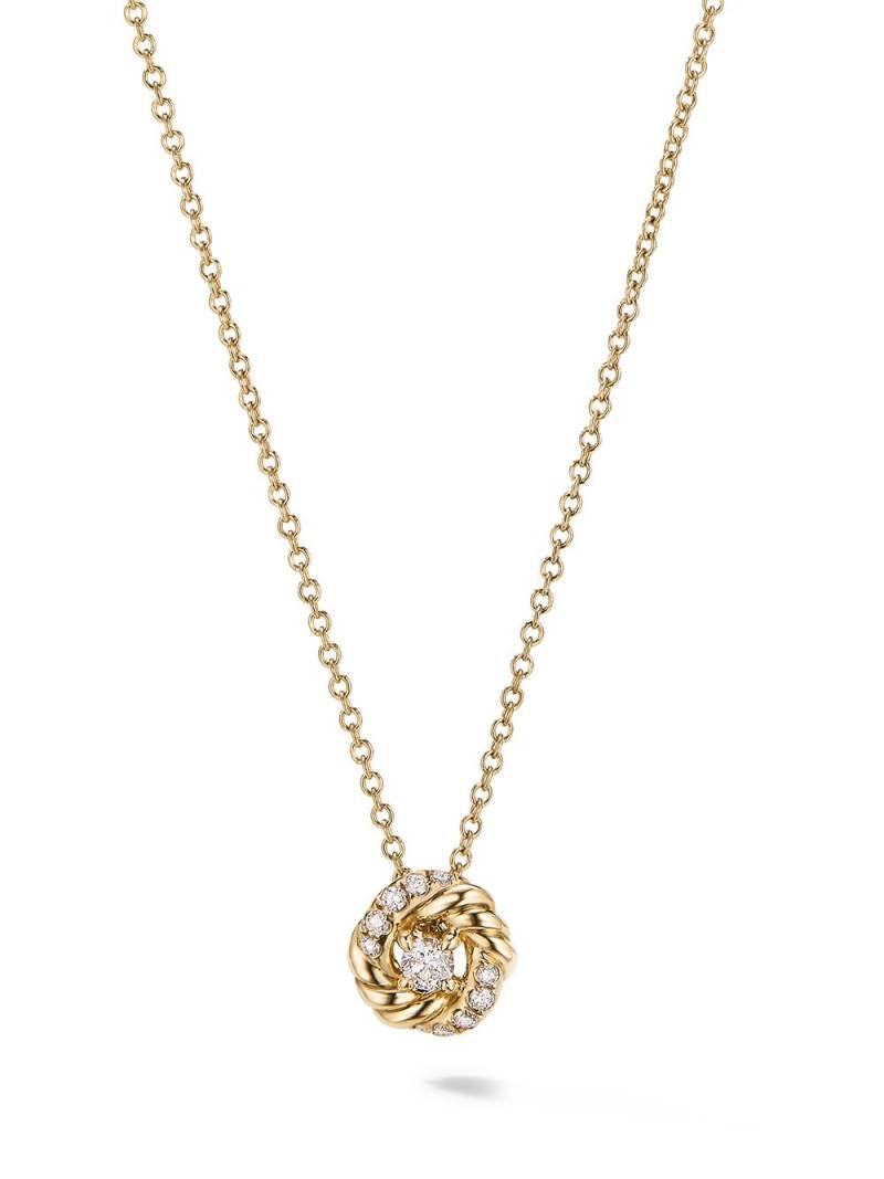 David Yurman 18kt yellow gold Petite Infinity diamond necklace von David Yurman