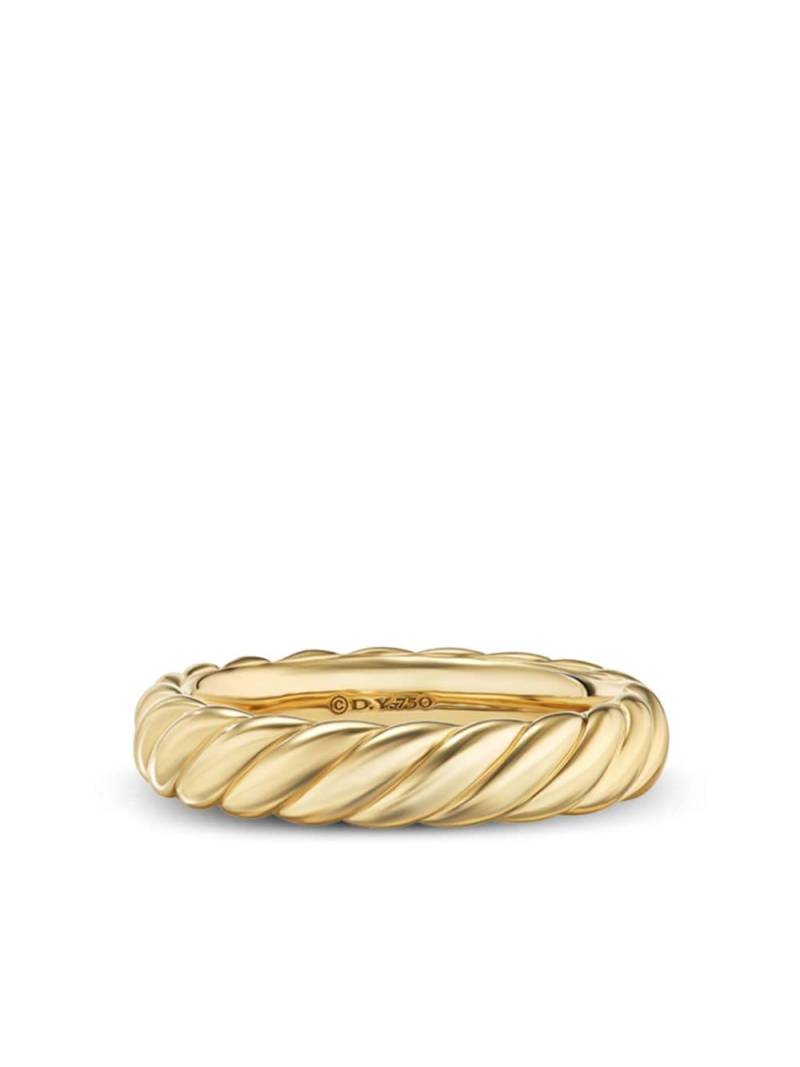 David Yurman 18kt yellow gold sculpted cable ring von David Yurman