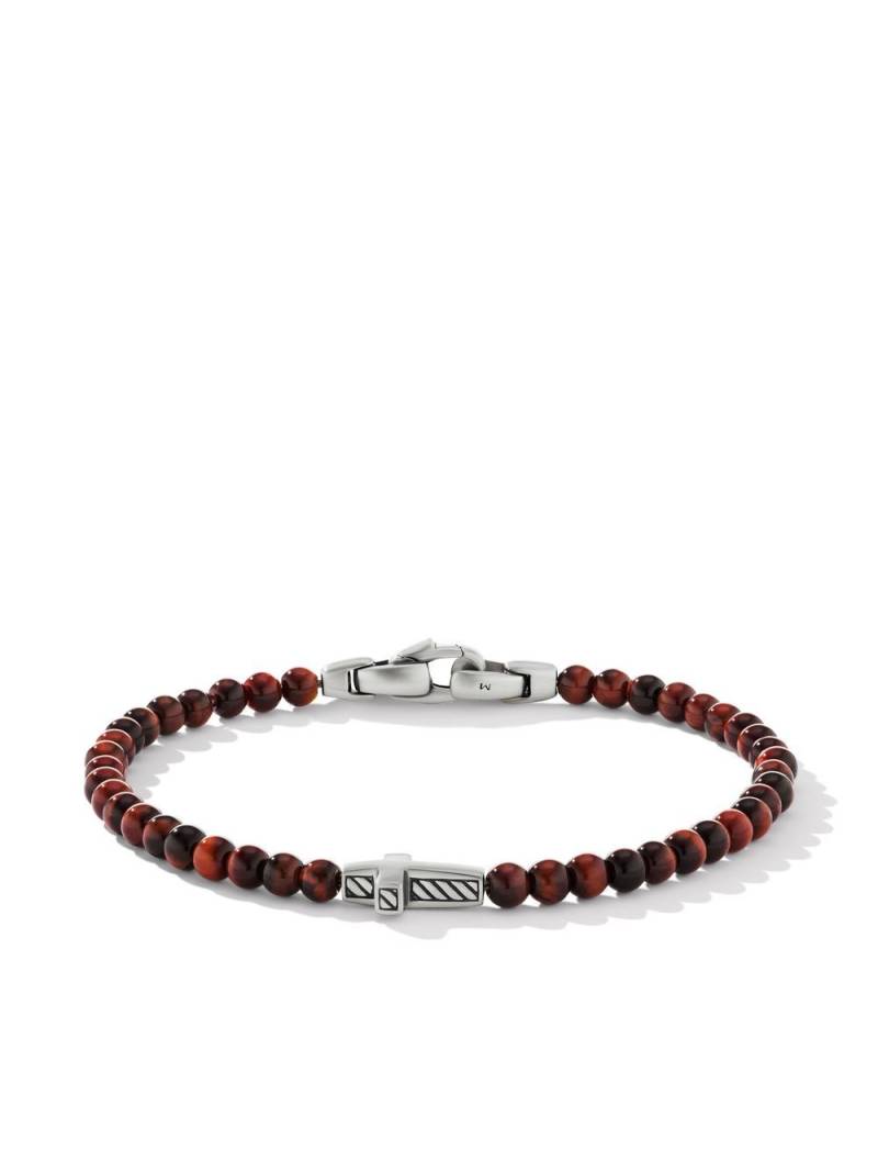 David Yurman 4mm cross station bead bracelet - Brown von David Yurman