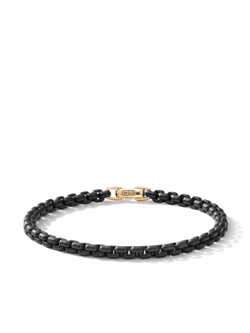 David Yurman 14kt yellow gold DY Bel Aire chain bracelet - Black von David Yurman