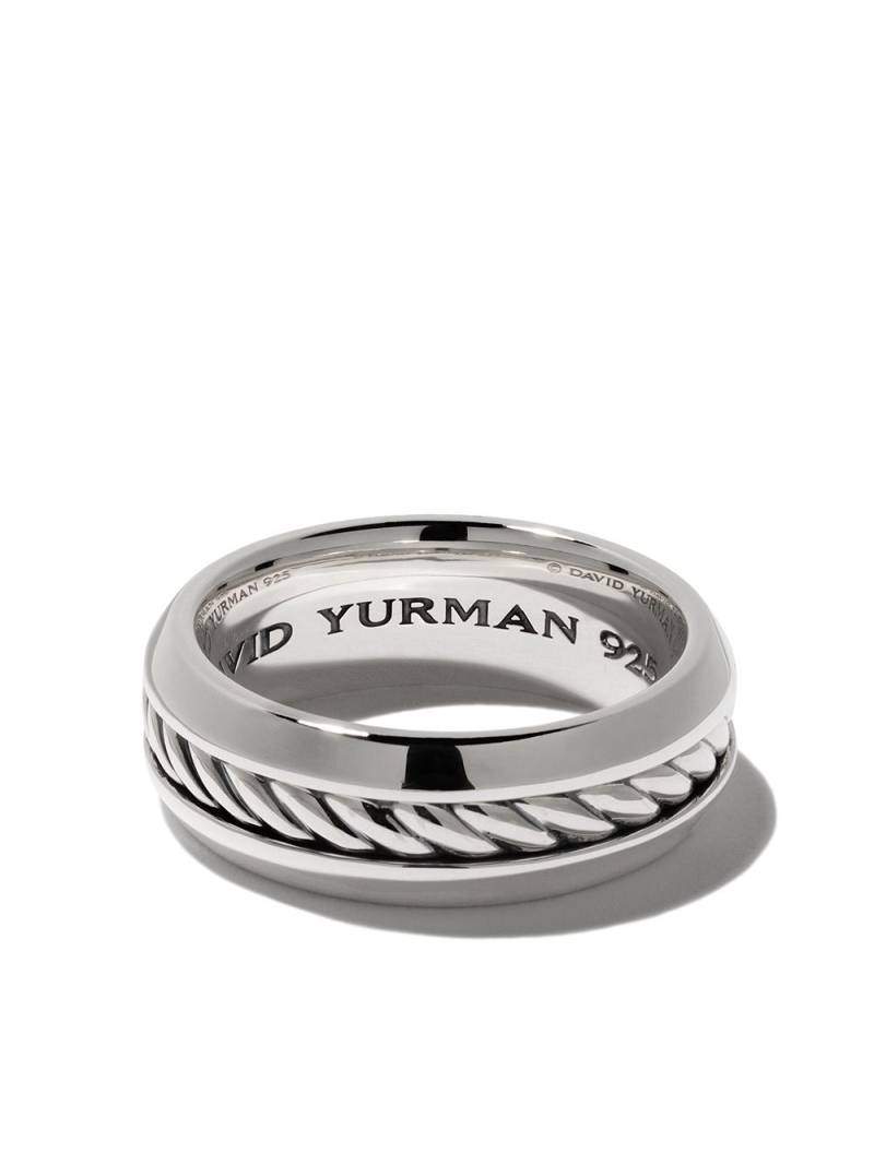 David Yurman sterling silver Cable Inset band ring von David Yurman