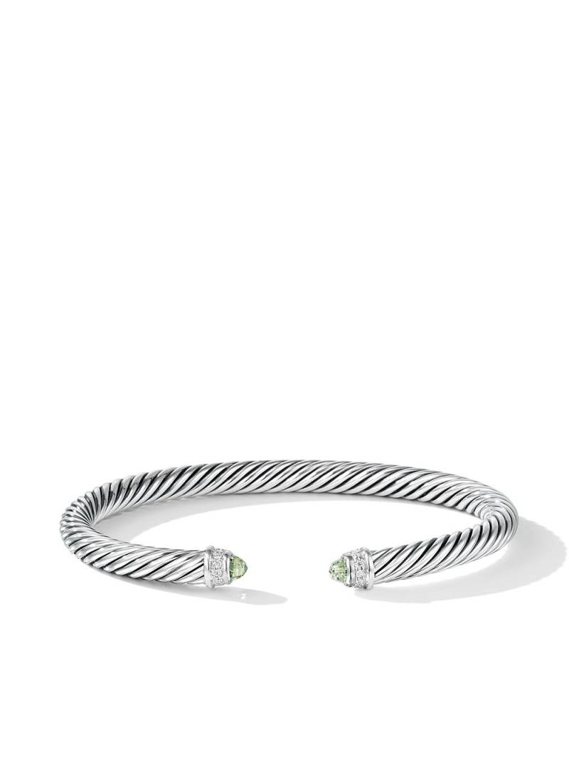 David Yurman sterling silver Cable Classics prasiolite and diamond bracelet von David Yurman