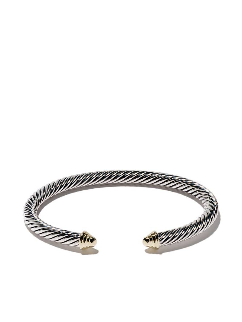 David Yurman 14kt yellow gold and sterling silver Cable Classics bracelet von David Yurman