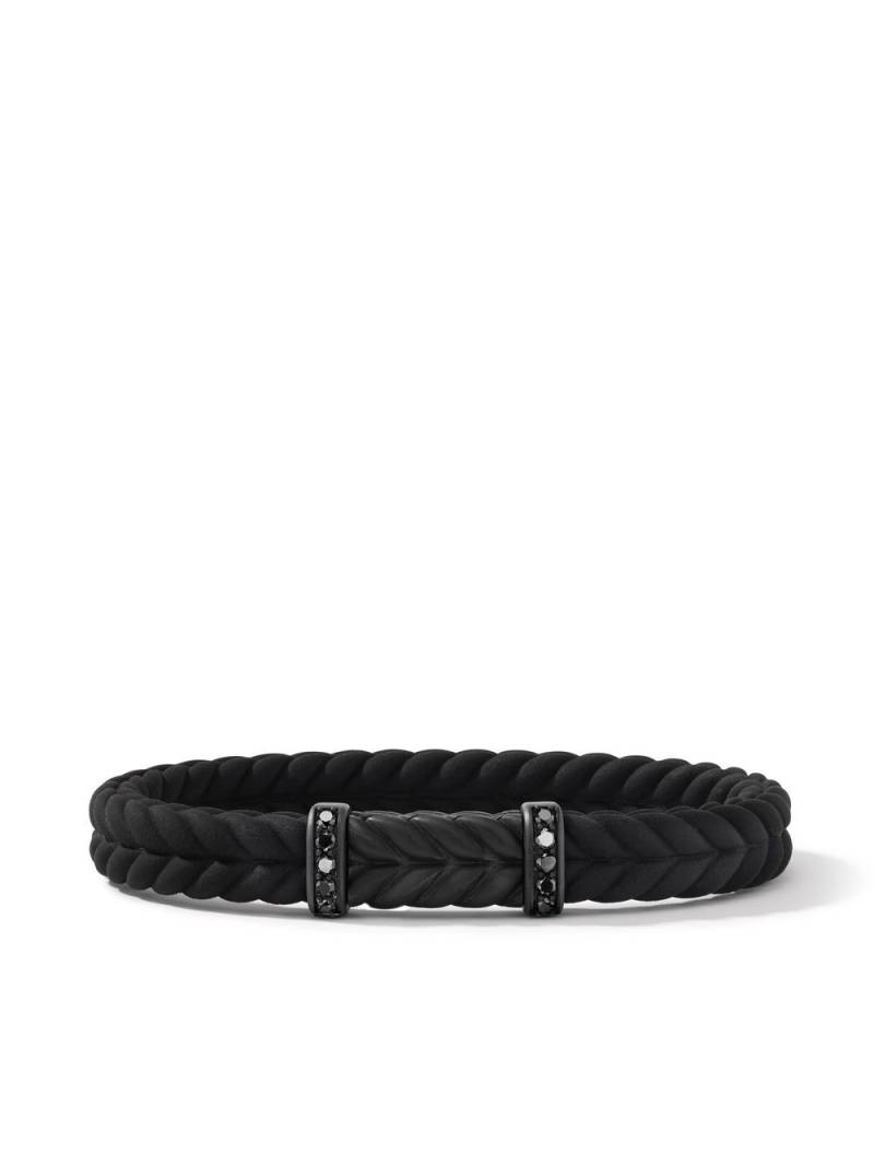 David Yurman Chevron braided diamond bracelet - Black von David Yurman