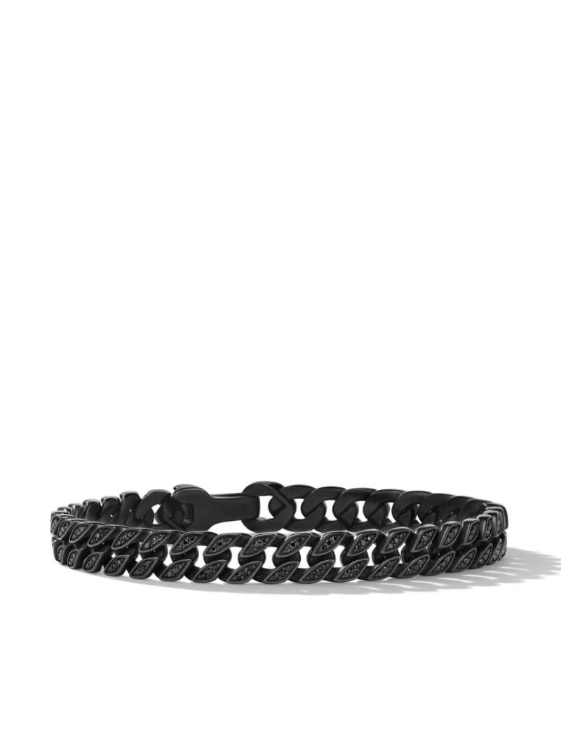 David Yurman Curb Chain diamond and titanium bracelet - Black von David Yurman