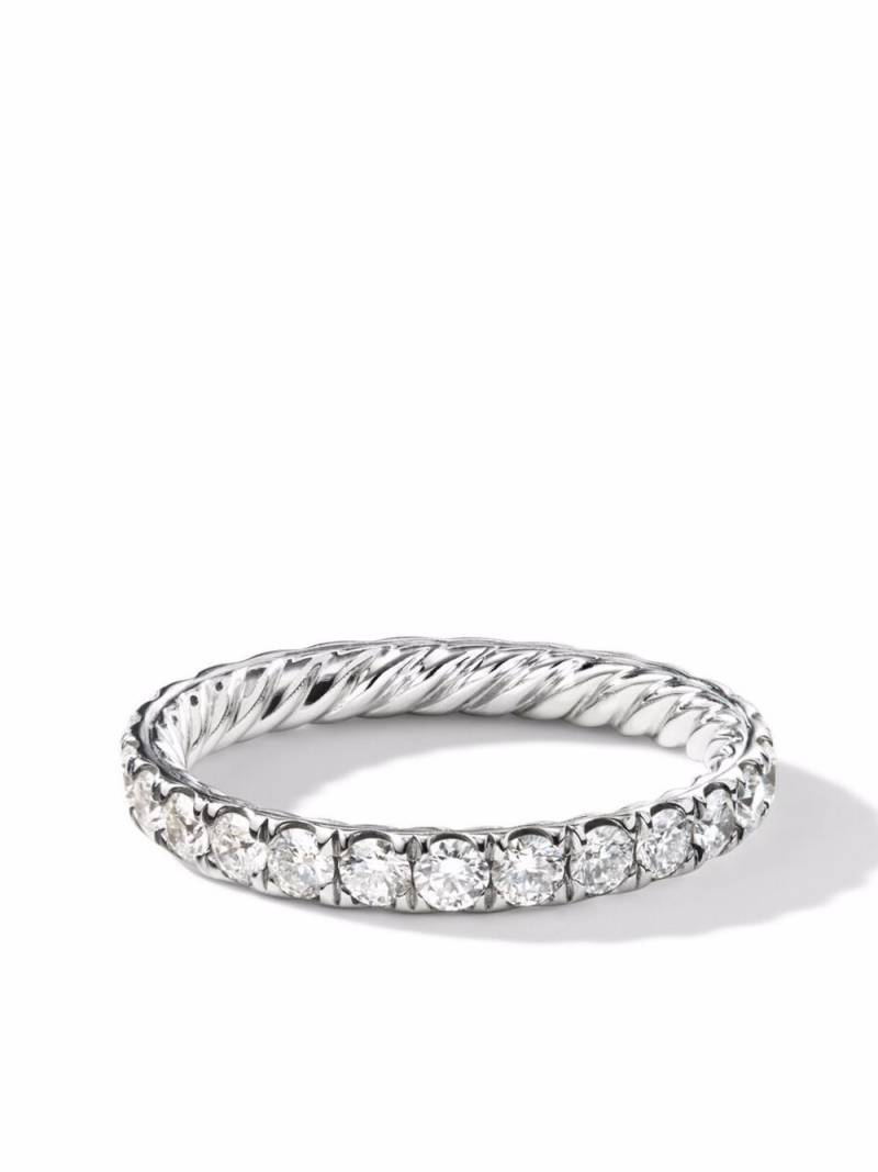 David Yurman platinum Eden single row diamond ring - Silver von David Yurman