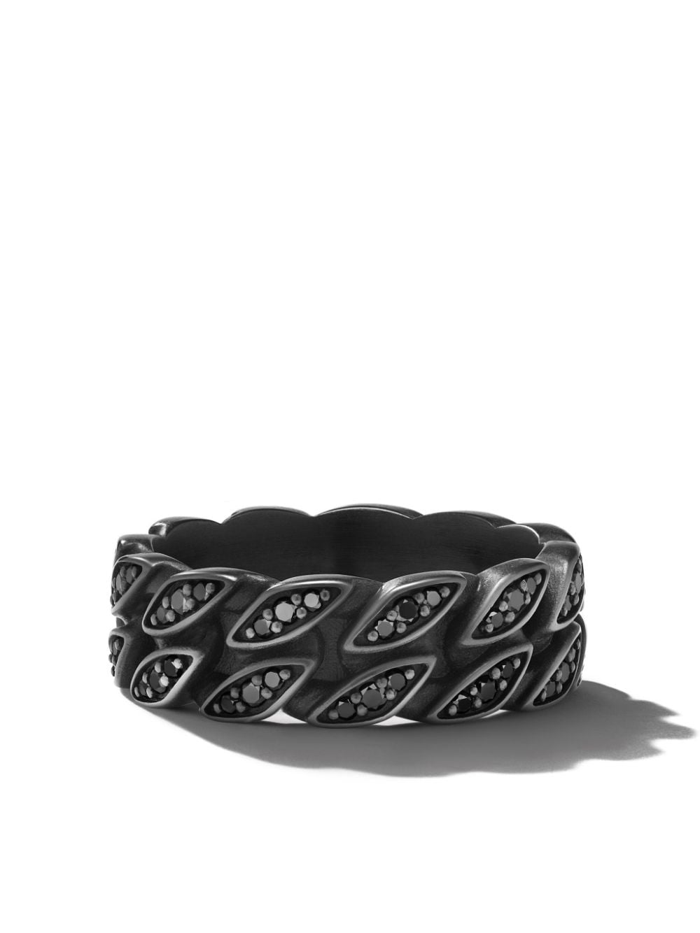 David Yurman black diamonds titanium band ring von David Yurman