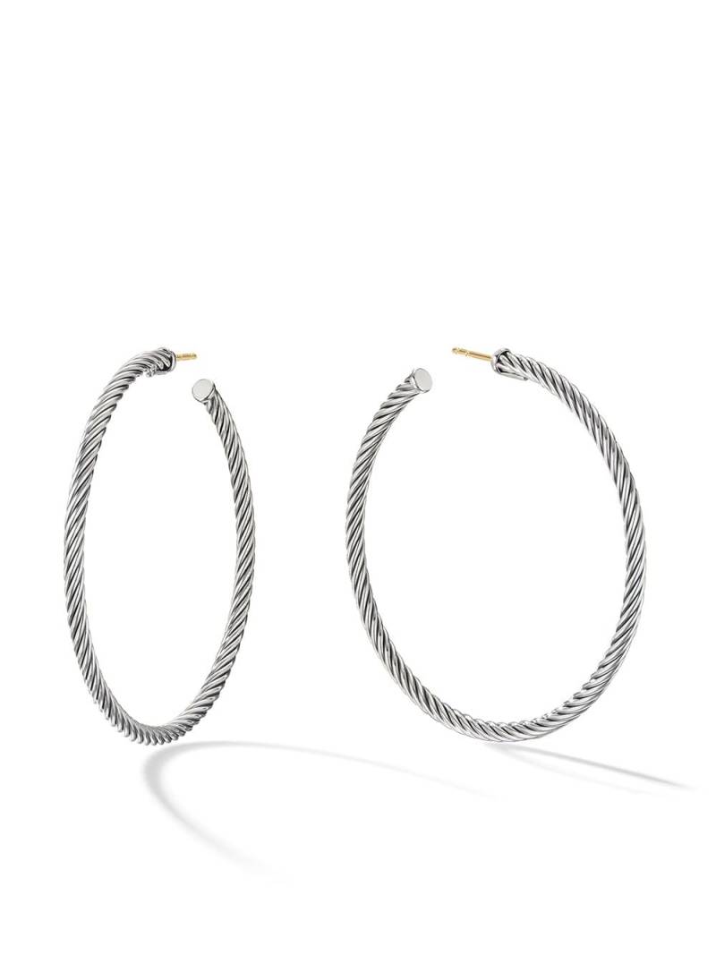 David Yurman sterling silver Cable hoop earrings von David Yurman