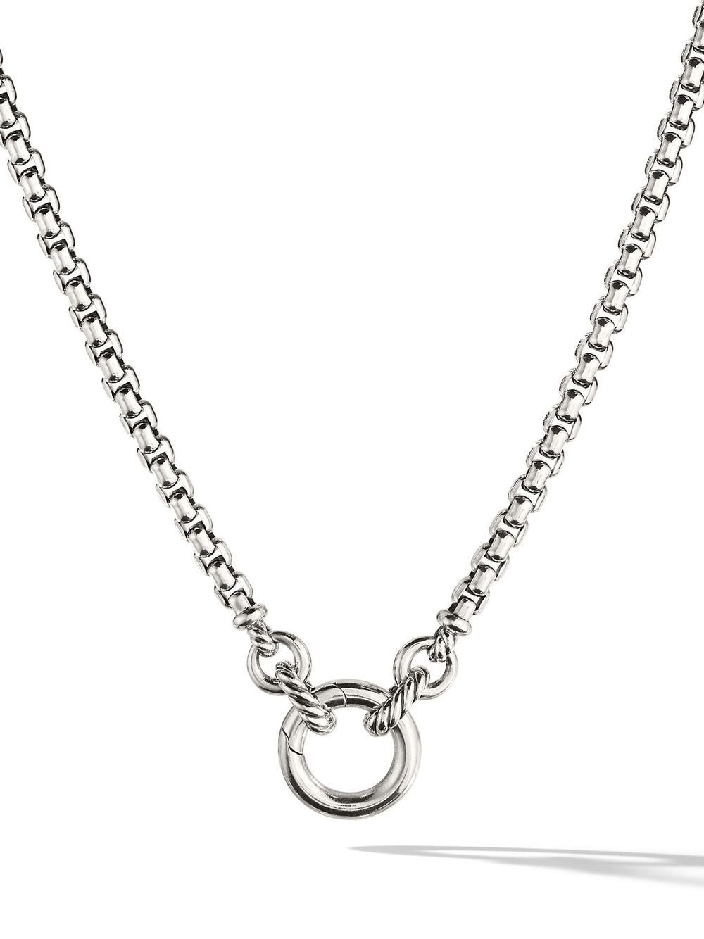 David Yurman sterling silver Smooth Amulet Vehicle Box Chain necklace von David Yurman