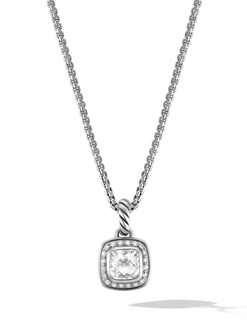 David Yurman sterling silver Petite Albion topaz and diamond necklace von David Yurman