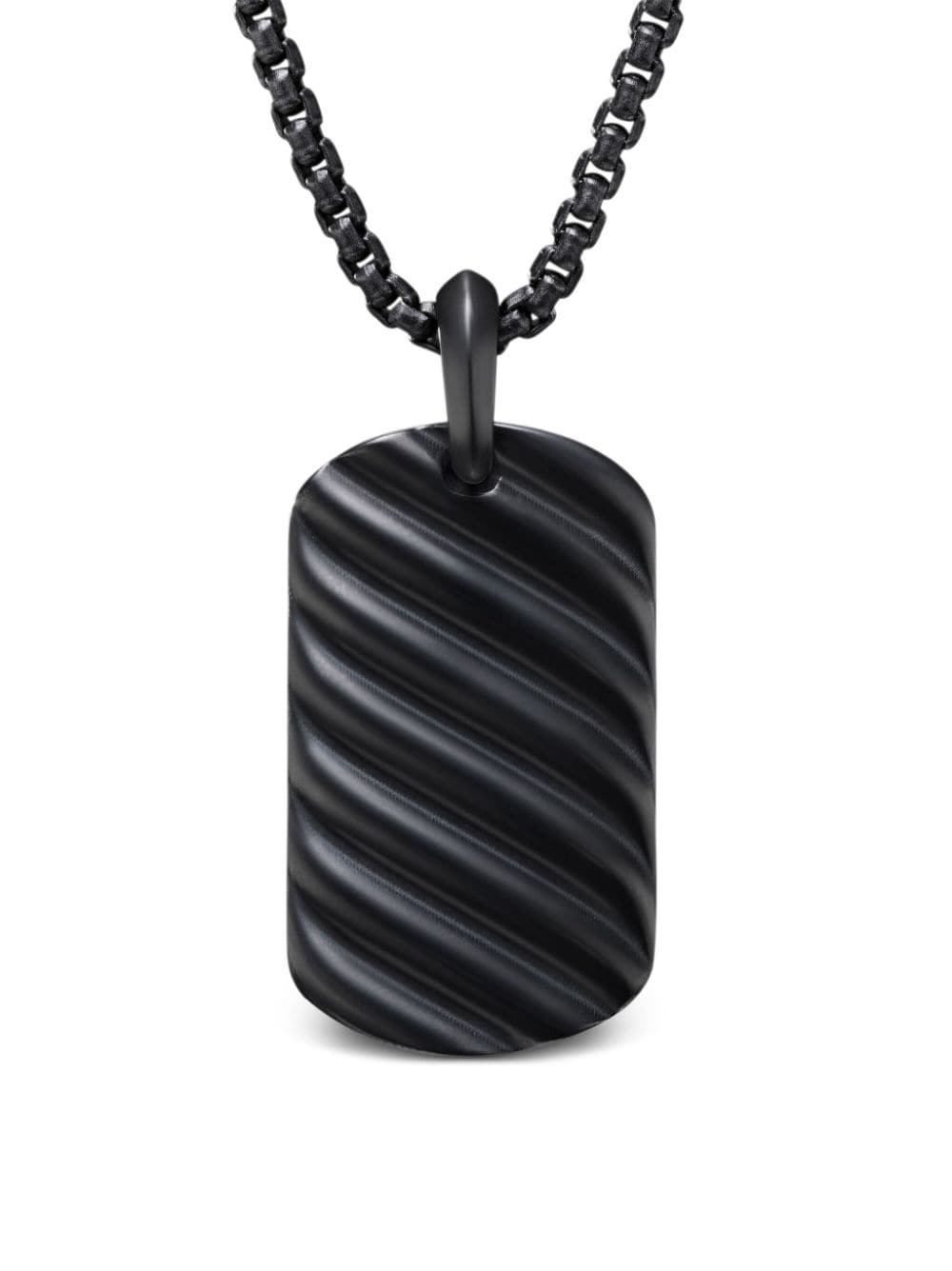 David Yurman sculpted titanium tag pendant - Black von David Yurman