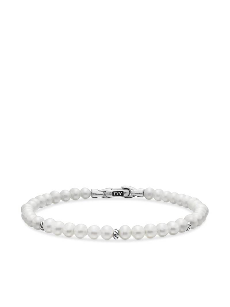 David Yurman sterling silver Bijoux Spiritual Beads pearl bracelet von David Yurman