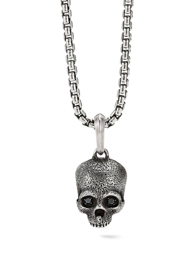 David Yurman sterling silver Memento Mori Skull diamond pendant von David Yurman