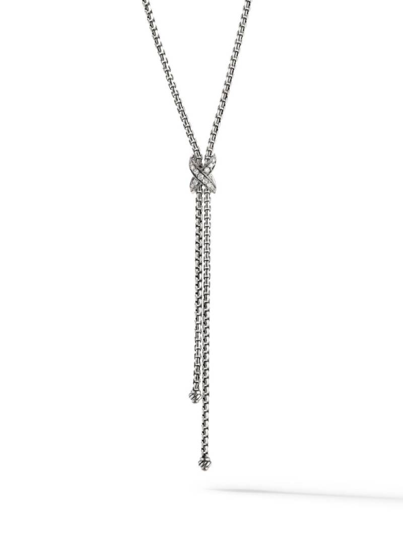 David Yurman sterling silver Petite X diamond necklace von David Yurman