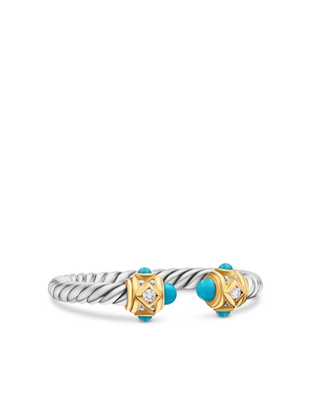 David Yurman sterling silver Renaissance turquoise and diamond ring von David Yurman