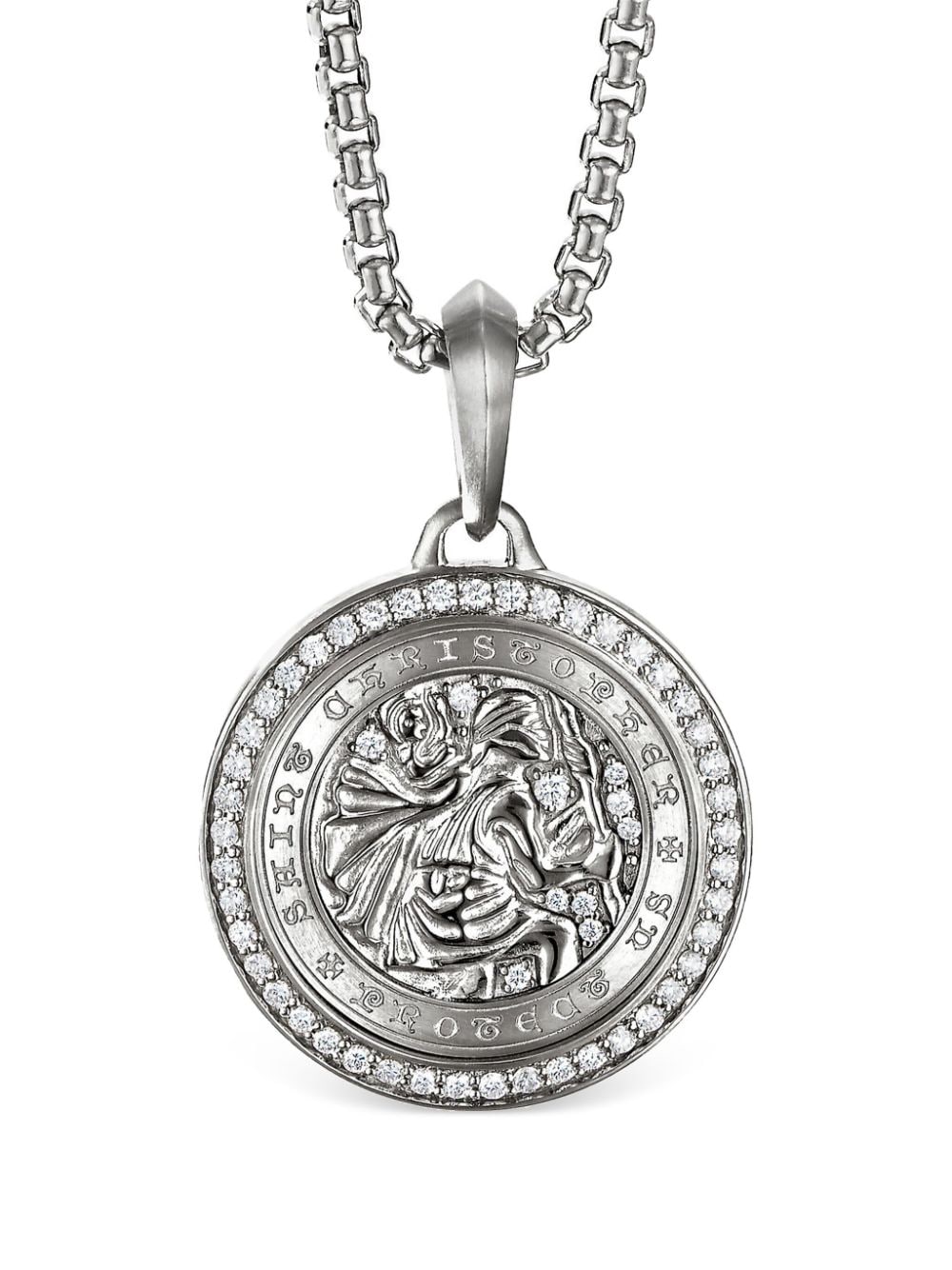 David Yurman sterling silver St. Christopher diamond pendant von David Yurman