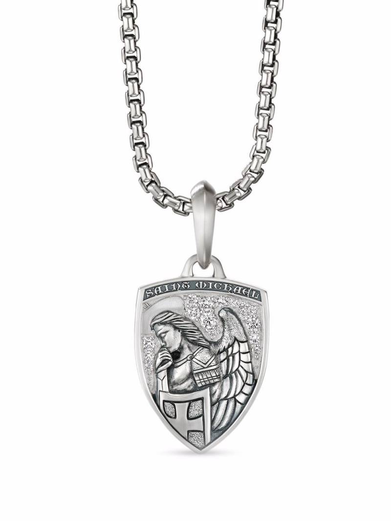 David Yurman sterling silver St. Michael diamond amulet von David Yurman