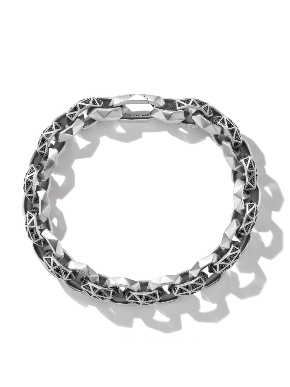 David Yurman sterling silver Torqued Faceted diamond bracelet von David Yurman