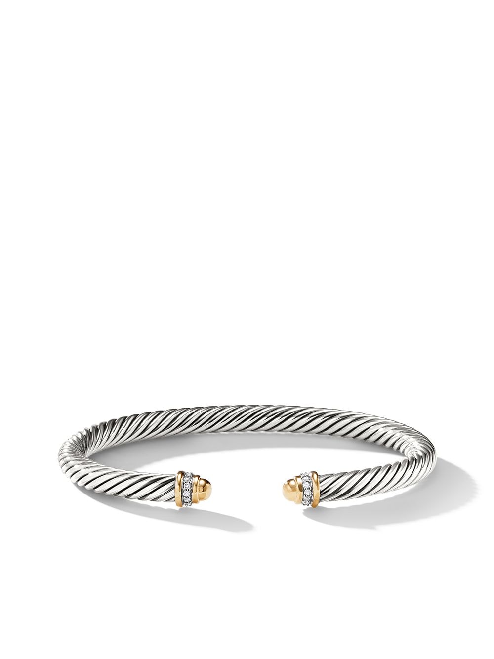 David Yurman 18kt yellow gold Cable Classics diamond bracelet - Silver von David Yurman