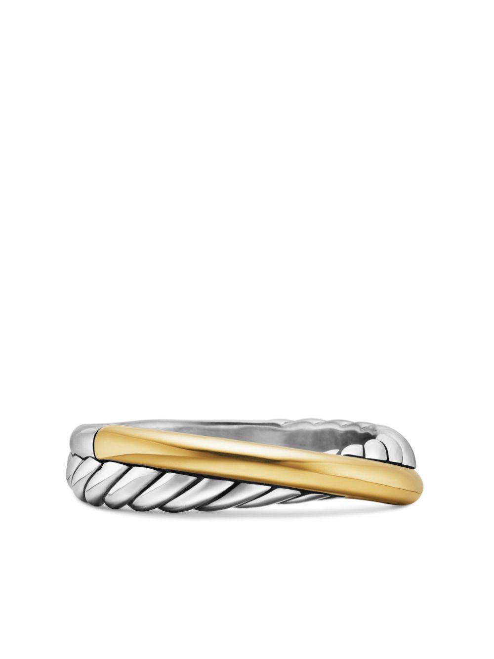 David Yurman sterling silver and 18kt yellow gold Crossover ring von David Yurman