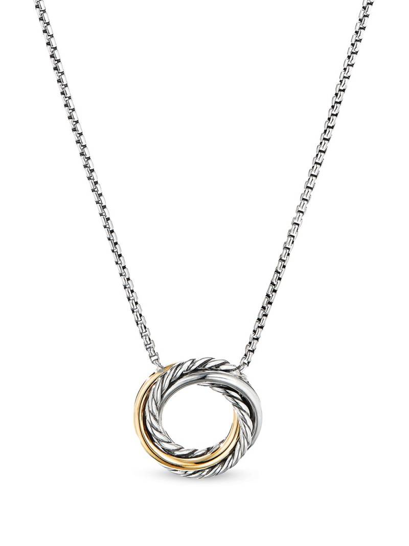 David Yurman 18kt yellow gold and sterling silver Crossover necklace von David Yurman