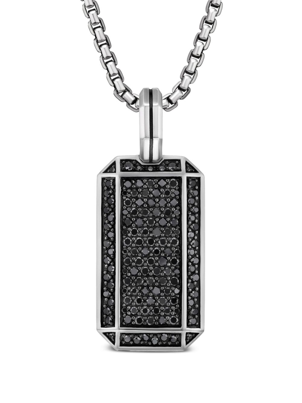 David Yurman sterling silver black diamond tag amulet von David Yurman