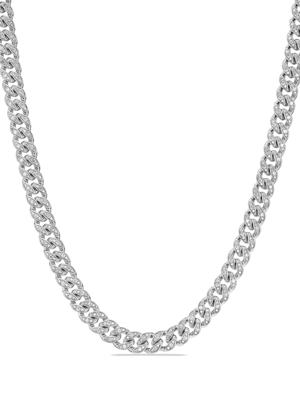 David Yurman sterling silver curb chain diamond necklace von David Yurman